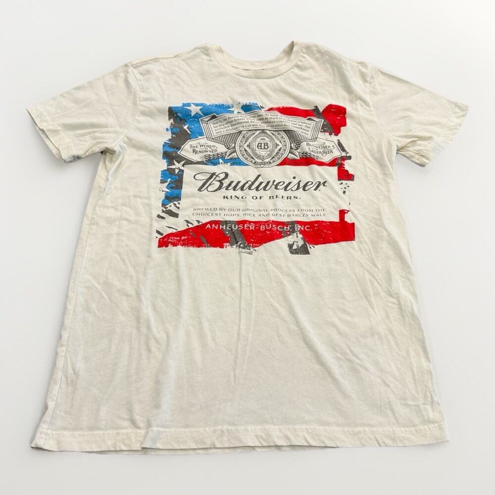 Budweiser Mens White 2024 King Of Beers Anheuser Busch T-Shirt Size M Medium